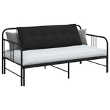 Vidaxl rugkussen zwart 140 x 50 cm microvezel stof