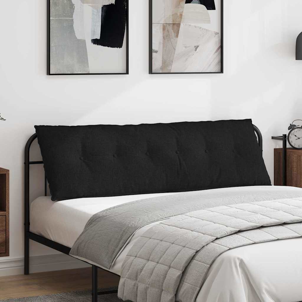 Vidaxl rugkussen zwart 160 x 19 x 50 cm stof