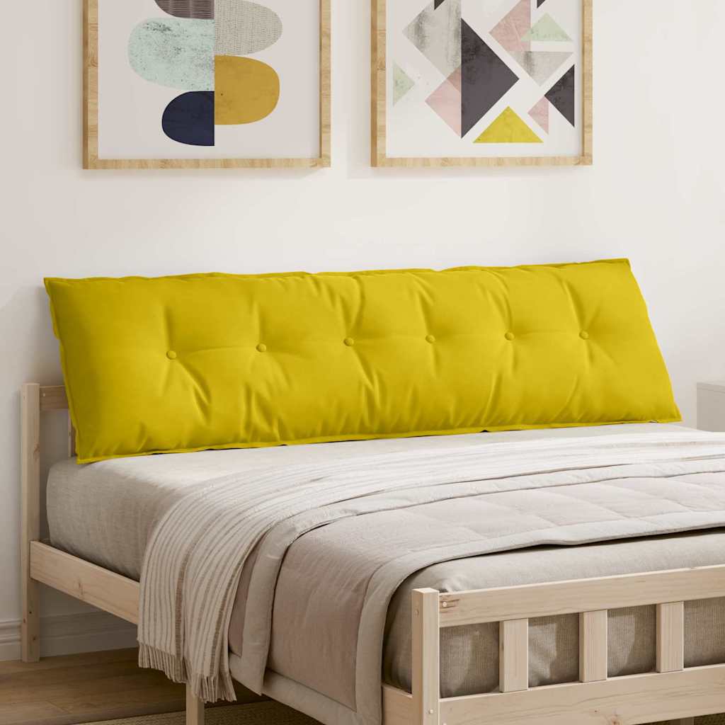 Vidaxl rugkussen geel 180 x 50 cm cordstof
