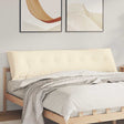 Vidaxl rugkussen crèmekleurig 200 x 50 cm katoen stof