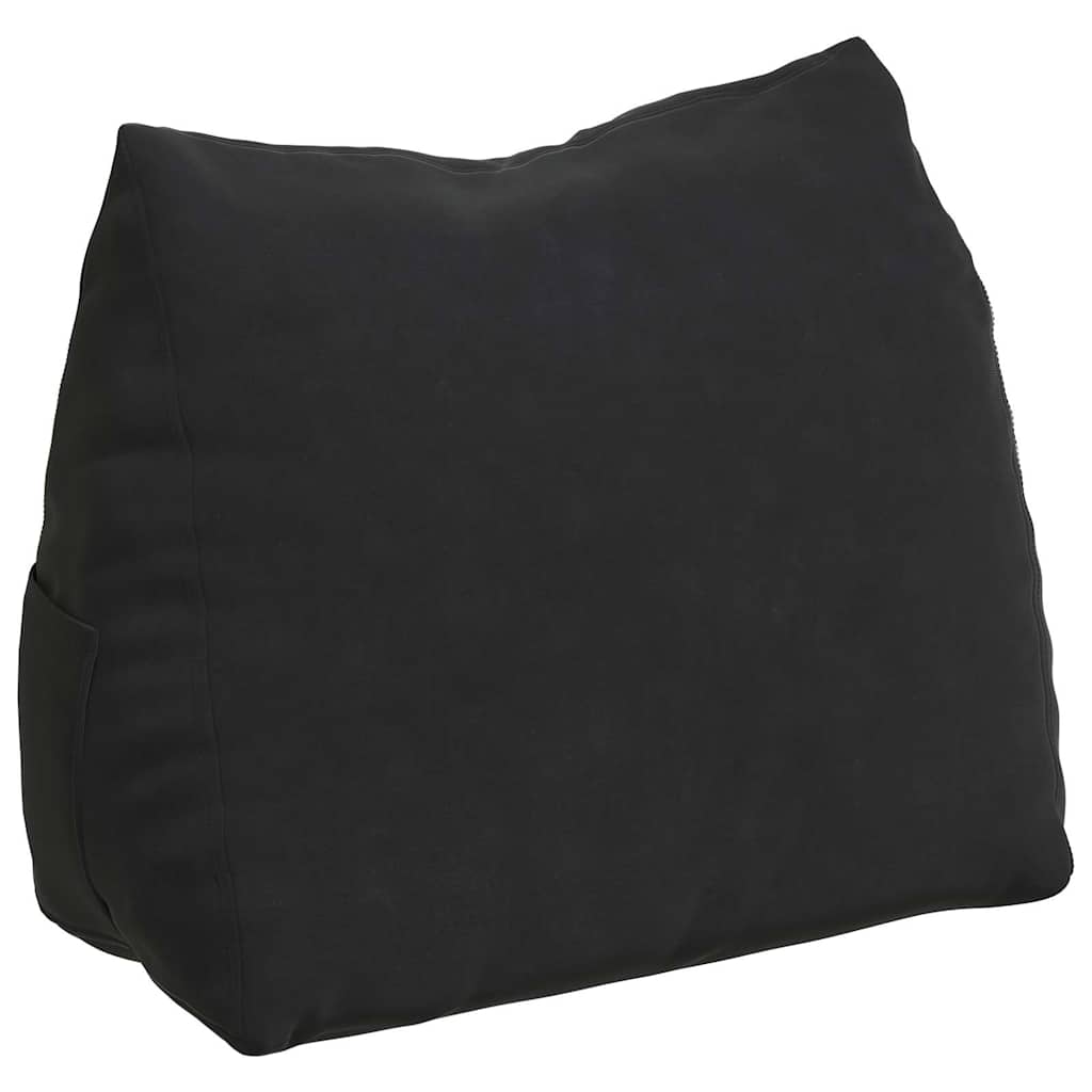 Vidaxl rugkussen zwart 45 x 20 x 35 cm cordstof