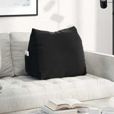 Vidaxl rugkussen zwart 60 x 20 x 50 cm cordstof
