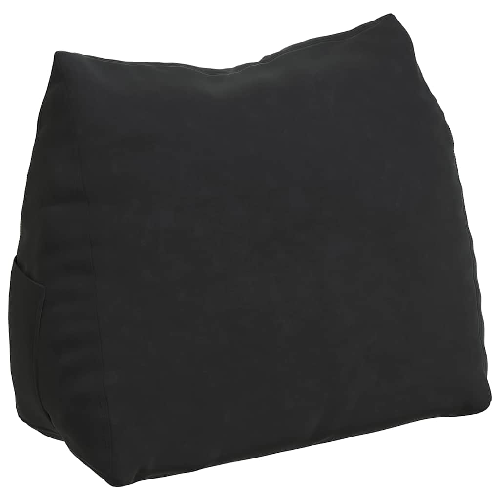 Vidaxl rugkussen zwart 60 x 20 x 50 cm cordstof