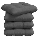 Vidaxl zitkussens 4 pcs donkergrijs 40 x 40 x 12 cm stof