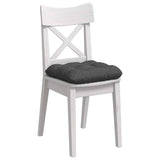 Vidaxl zitkussens 4 pcs donkergrijs 45 x 45 cm katoen stof