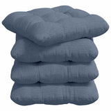 Vidaxl zitkussens 4 pcs blauw 45 x 45 cm katoen stof