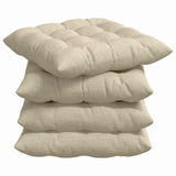 Vidaxl zitkussens 4 pcs crème 40 x 40 x 6 cm stof
