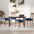 Vidaxl zitkussens 4 st stof blauw 40 x 40 x 6 cm