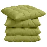 Vidaxl zitkussens 4 pcs lichtgroen 40 x 40 x 6 cm stof