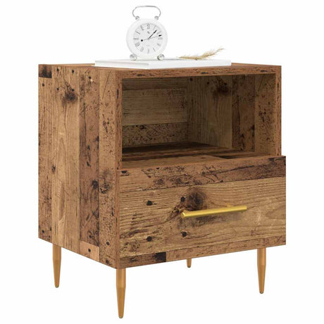 Vidaxl nachtkastje 2 st oudhout 40 x 35 x 47,5 cm bewerkt hout