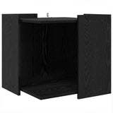Vidaxl kattenbak omheining zwart eiken 53 x 53 x 51 cm bewerkt hout