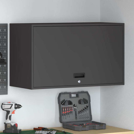 Vidaxl wandkast voor garage zwart 90 x 40 x 53 cm poedercoating staal