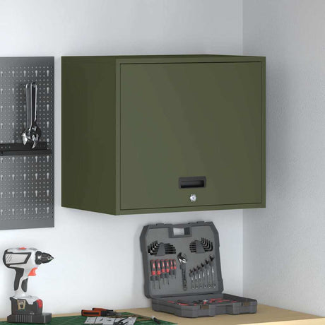Vidaxl wandkast voor garage olijfgroen 60 x 40 x 53 cm