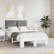Vidaxl bedframe met gevoerd hoofdgedeelte lichtgrijs 120 x 200 cm