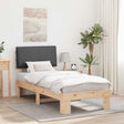 Vidaxl bedframe met gevoerd hoofdgedeelte donkergrijs 80 x 200 cm