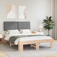 Vidaxl bedframe met gevoerd hoofdgedeelte lichtgrijs 120 x 190 cm