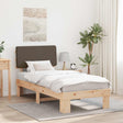 Vidaxl bedframe met gevoerd hoofdgedeelte taupe 90 x 190 cm