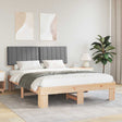 Vidaxl bedframe met gevoerd hoofdgedeelte lichtgrijs 150 x 200 cm
