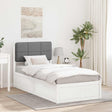 Vidaxl bedframe met gevoerd hoofdgedeelte lichtgrijs 100 x 200 cm