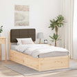 Vidaxl bedframe met gevoerd hoofdgedeelte taupe 75 x 190 cm