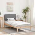 Vidaxl bedframe met gevoerd hoofdgedeelte lichtgrijs 100 x 200 cm