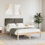 Vidaxl bedframe met gevoerd hoofdgedeelte taupe 120 x 190 cm