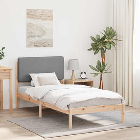 Vidaxl bedframe met gevoerd hoofdgedeelte lichtgrijs 100 x 200 cm