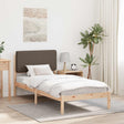 Vidaxl bedframe met gevoerd hoofdgedeelte taupe 100 x 200 cm