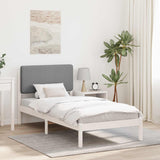 Vidaxl bedframe met gevoerd hoofdgedeelte lichtgrijs 80 x 200 cm