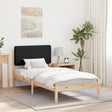 Vidaxl bedframe met gevoerd hoofdgedeelte zwart 75 x 190 cm
