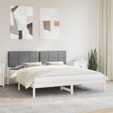 Vidaxl bedframe met gevoerd hoofdgedeelte lichtgrijs 180 x 200 cm
