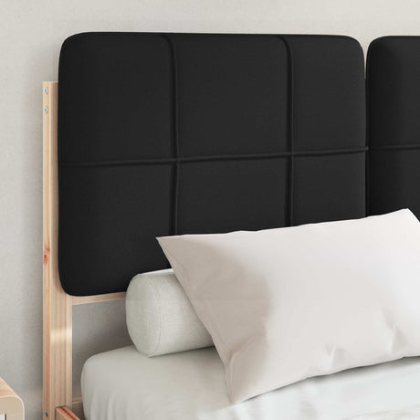 Vidaxl bedframe met gevoerd hoofdgedeelte zwart 120 x 200 cm