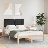 Vidaxl bedframe met gevoerd hoofdgedeelte zwart 120 x 200 cm