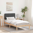 Vidaxl bedframe met gevoerd hoofdgedeelte donkergrijs 90 x 200 cm