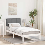 Vidaxl bedframe met gevoerd hoofdgedeelte lichtgrijs 80 x 200 cm