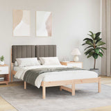 Vidaxl bedframe met gevoerd hoofdgedeelte taupe 120 x 190 cm