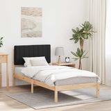 Vidaxl bedframe met gevoerd hoofdgedeelte zwart 90 x 190 cm