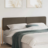 Vidaxl gestoffeerd hoofdbord bruin en taupe 200 cm massief grenenhout