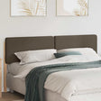Vidaxl gestoffeerd hoofdbord bruin en taupe 180 cm massief grenenhout