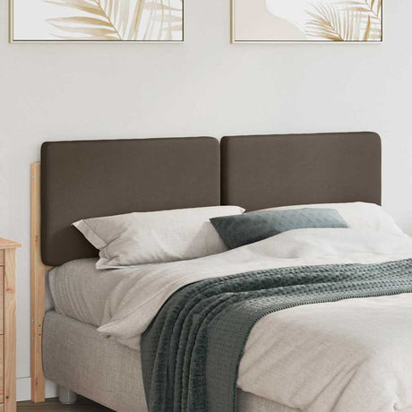 Vidaxl gestoffeerd hoofdbord bruin en taupe 160 cm massief grenenhout