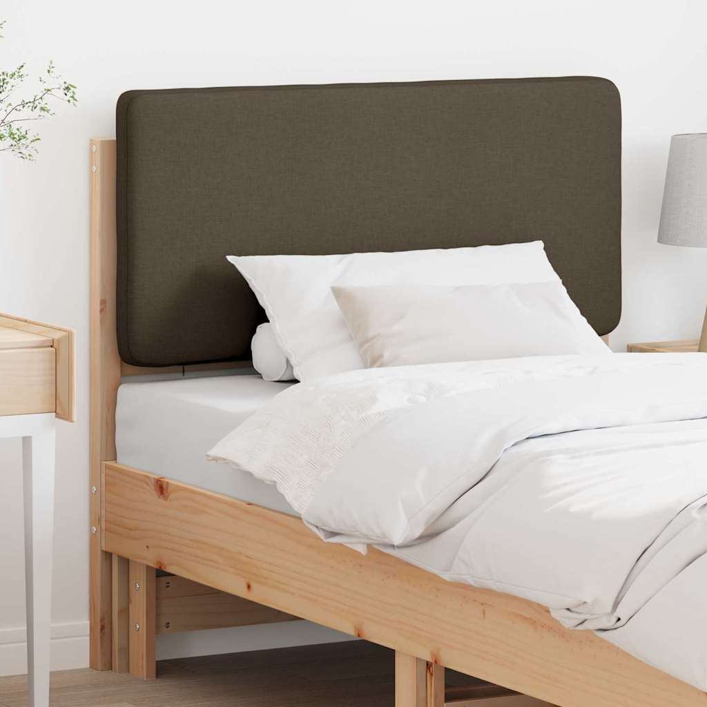 Vidaxl gestoffeerd hoofdbord bruin en taupe 90 cm massief grenenhout