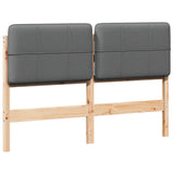 Vidaxl gestoffeerd hoofdbord bruin en licht grijs 150 cm