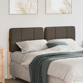 Vidaxl gestoffeerd hoofdbord bruin en taupe 140 cm massief grenenhout