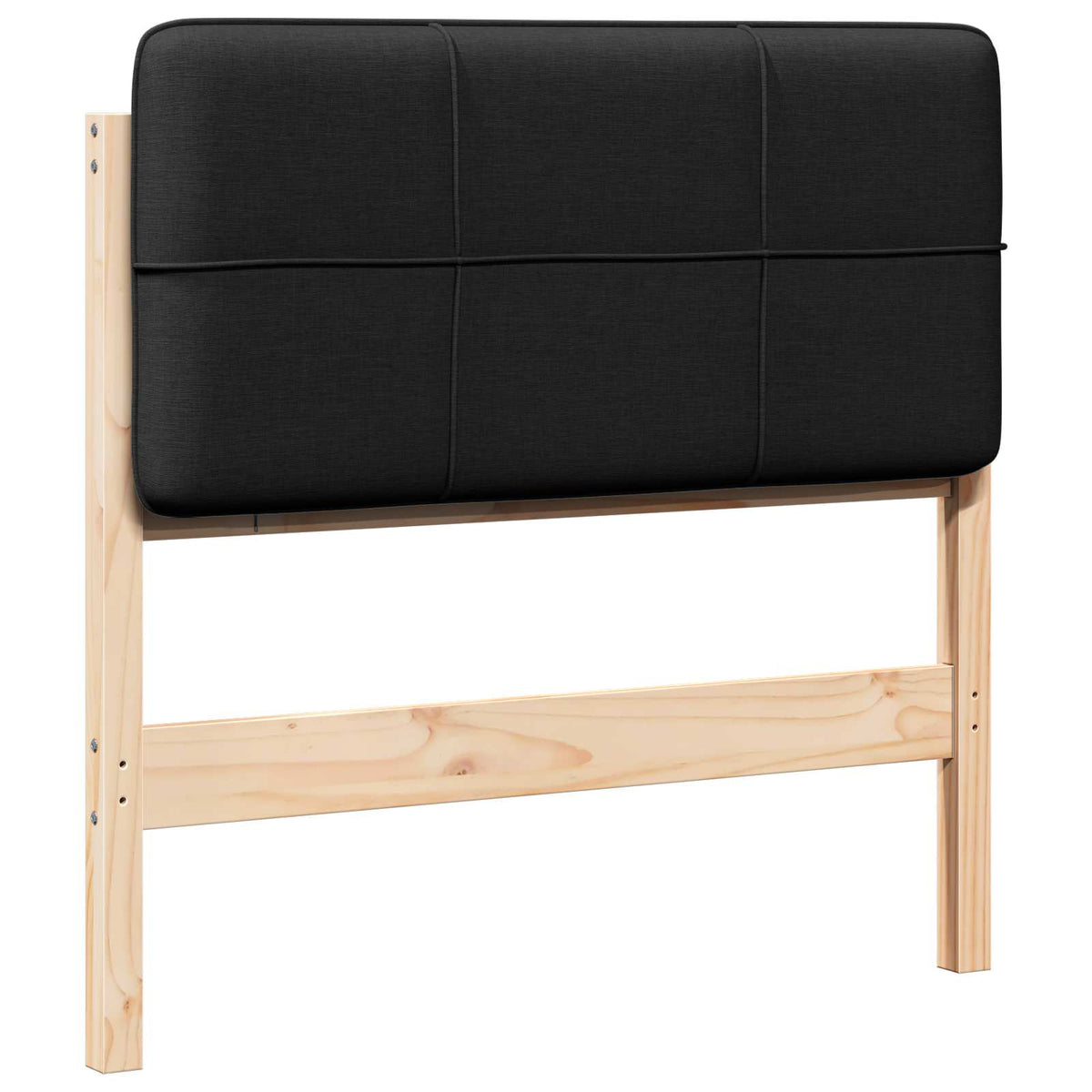 Vidaxl gestoffeerd hoofdbord bruin en zwart 90 cm massief grenenhout