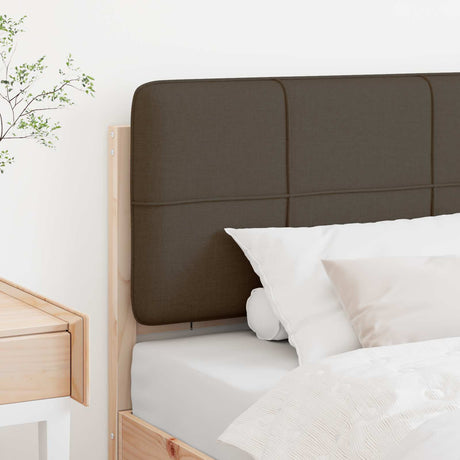 Vidaxl gestoffeerd hoofdbord bruin en taupe 80 cm massief grenenhout