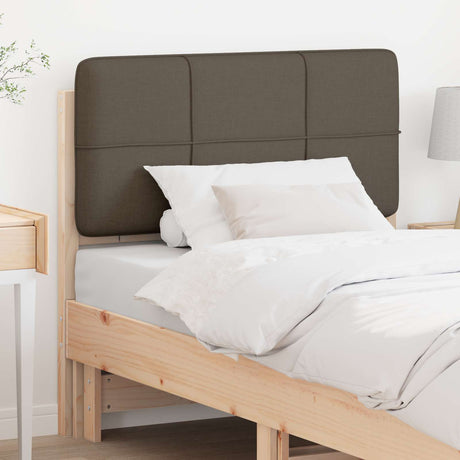 Vidaxl gestoffeerd hoofdbord bruin en taupe 80 cm massief grenenhout