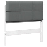 Vidaxl gestoffeerd hoofdbord met hoofdeinde wit en lichtgrijs 80 cm