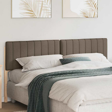 Vidaxl gestoffeerd hoofdbord bruin en taupe 200 cm massief grenenhout