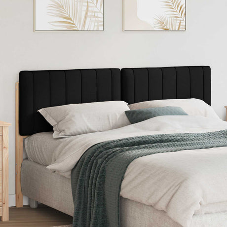 Vidaxl gestoffeerd hoofdbord bruin en zwart 160 cm massief grenenhout