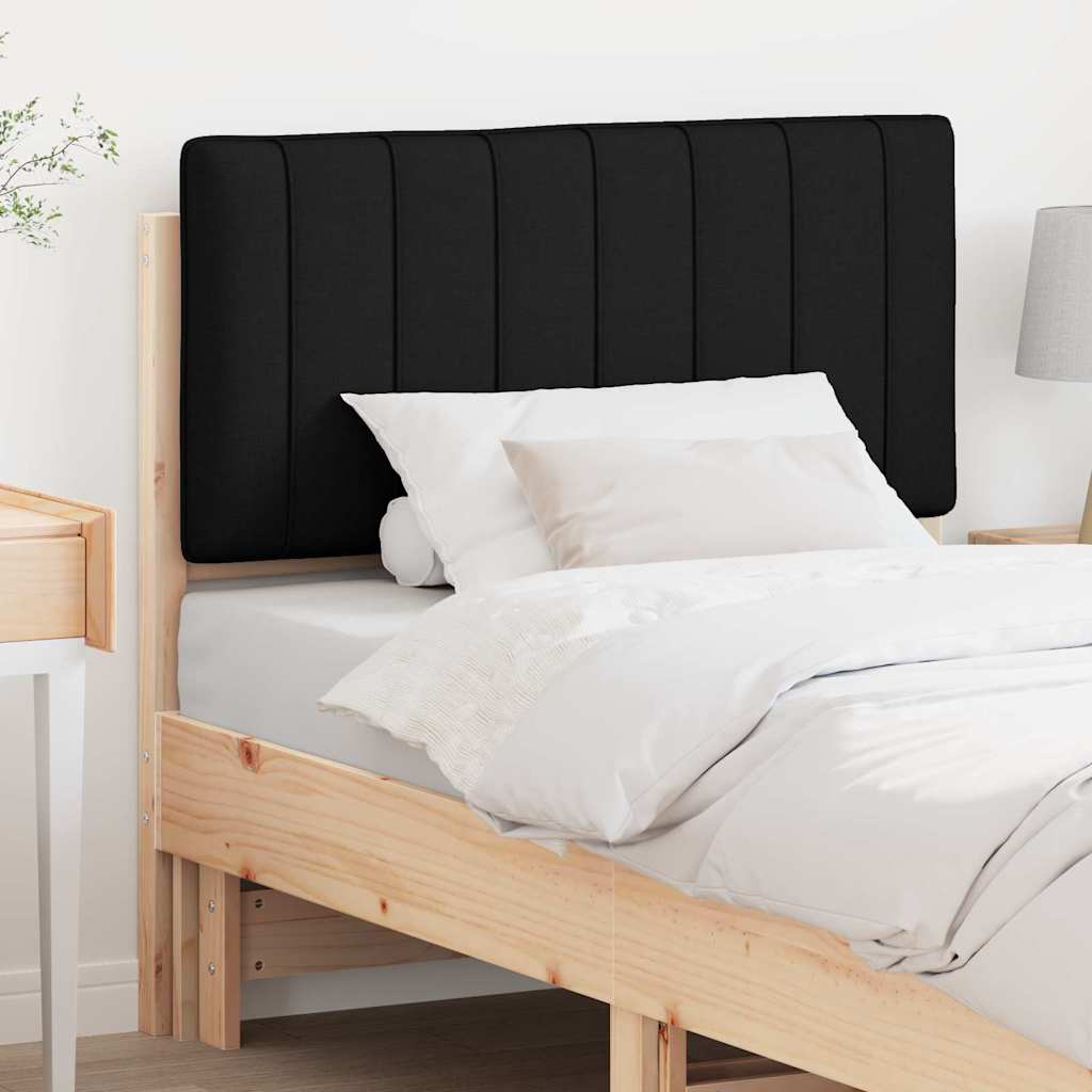 Vidaxl gestoffeerd hoofdbord bruin en zwart 90 cm massief grenenhout